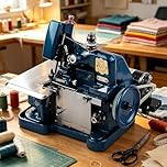 Overlocker Serger Sewing Machine,250W Sergers and Overlock Machines,Adjustable Stitch Length & 3000 Stitches per Minute,With 3 Stitch Capability,Overlock Sewing Machine for Hemming Sewing Blue