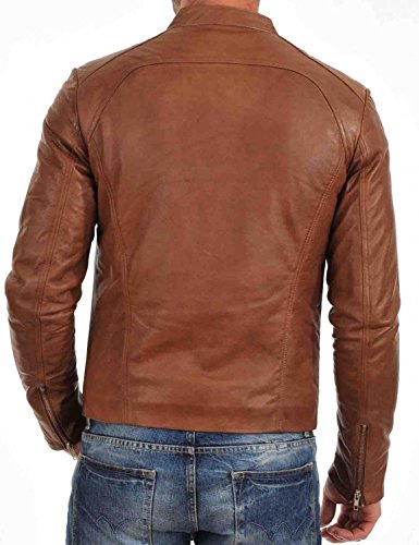 Men Leather Jacket Coat Motorcycle Biker Slim Fit Outwear Jackets Leather Jacket MJF4632