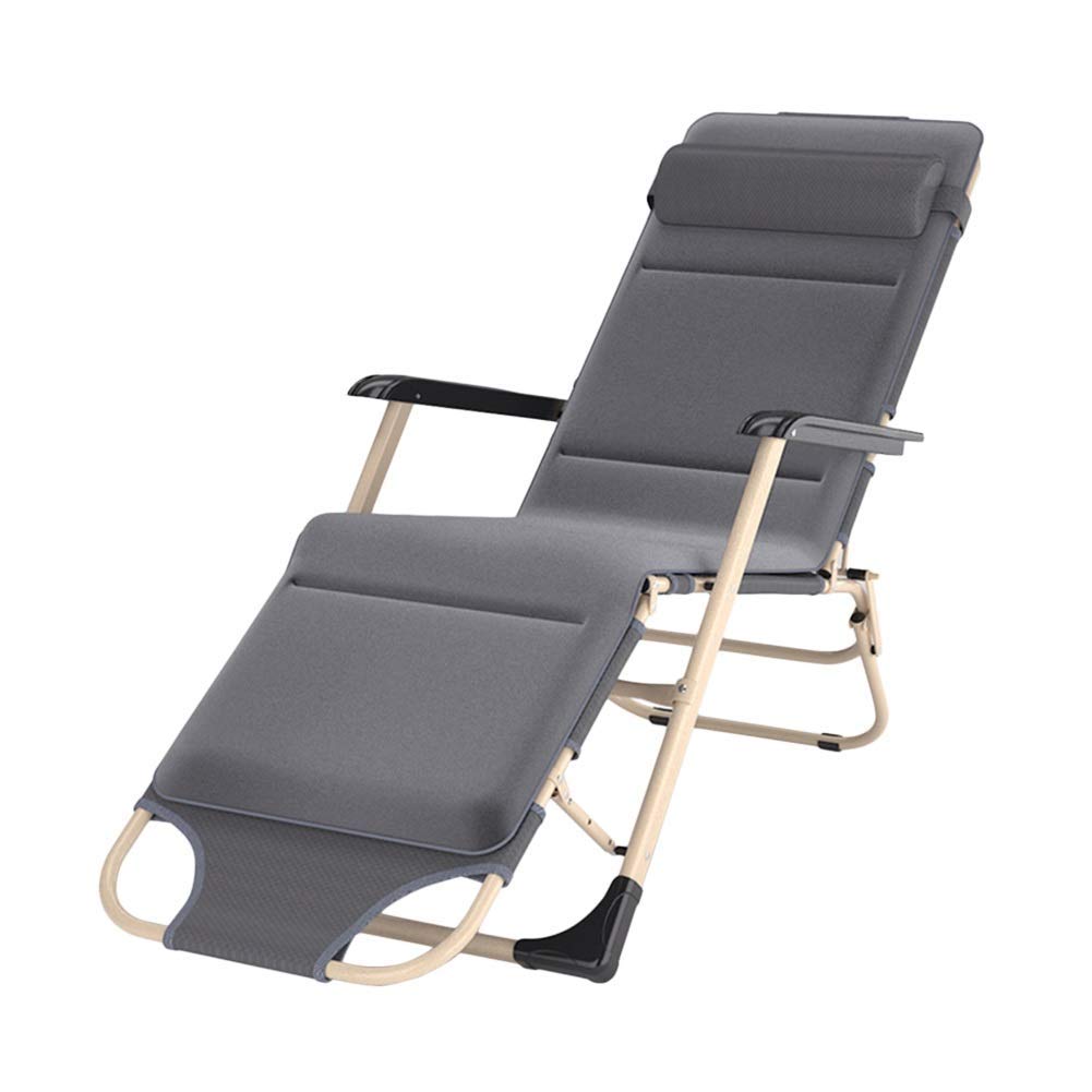 Fauteuil de jardin zéro gravité pour piscine et plage gris