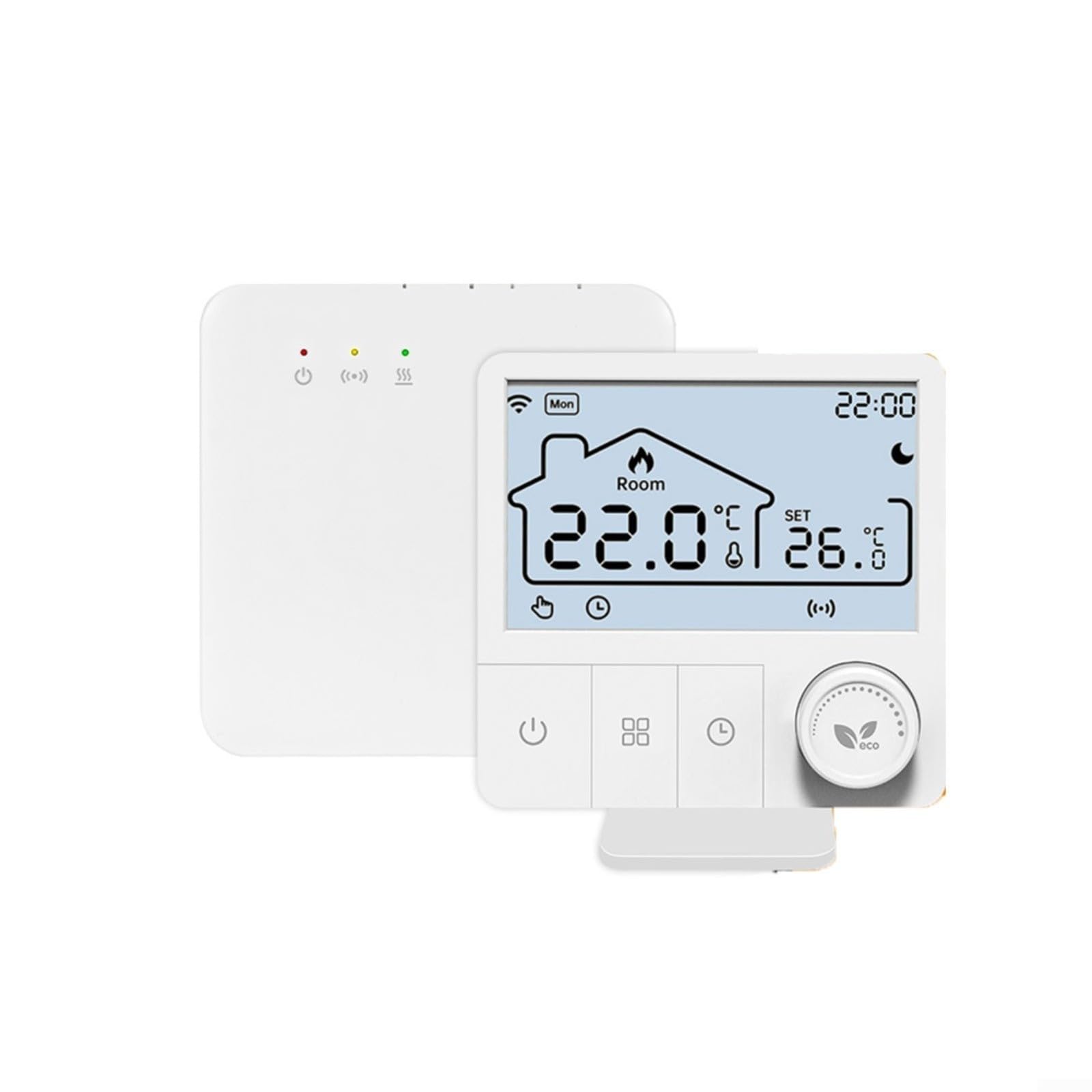 Controlador de temperatura WiFi para caldera colgante de pared, panel de termostato ABS de caldera combinada con aplicación móvil compatible con tuya (modelo regular)