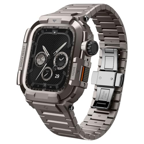 Spigen Metal Armor Pro for Apple Watch Series 9/8/7 45mm Band with Case - image 1