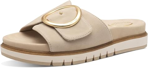 Tamaris Women's Wide Fit Flat Mules with and Buckle