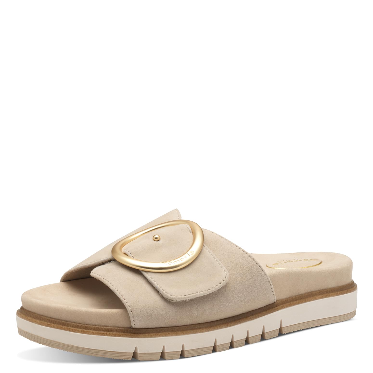 Tamaris Comfort Women’s Leather Mules Elegant, Beige, 7,5 UK