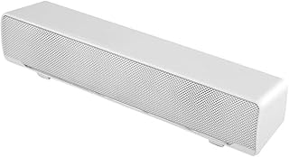 Computer Speakers, USB Wired Computer Sound Bar, 3D Stereo Player Bass Surround Sound Box for Desktop, Laptop, TV, Tablet Etc(White)