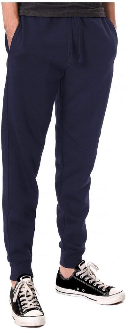 JMR Men's Fleece Sweatpants and Jogger Pants with Side Pockets for Winter Cycling, Gym Training, or Everyday Use
