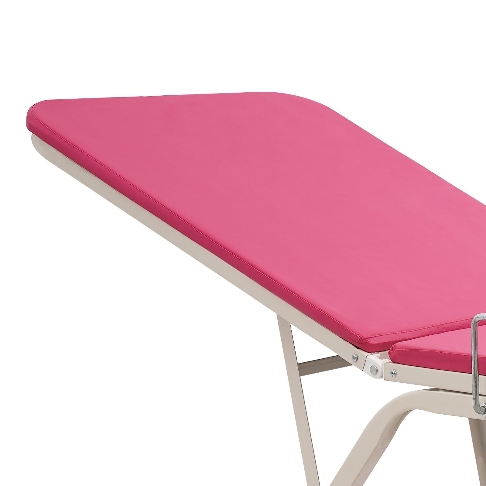 Gynäkologischer Stuhl Höhe 80cm GYN Stuhl mit 0°-65° Rückenlehne und 0°-90° Beinbrett privater Pflegestuhl bis150kg Pflegeausrüstungstuhl für Frauen (Rosa)