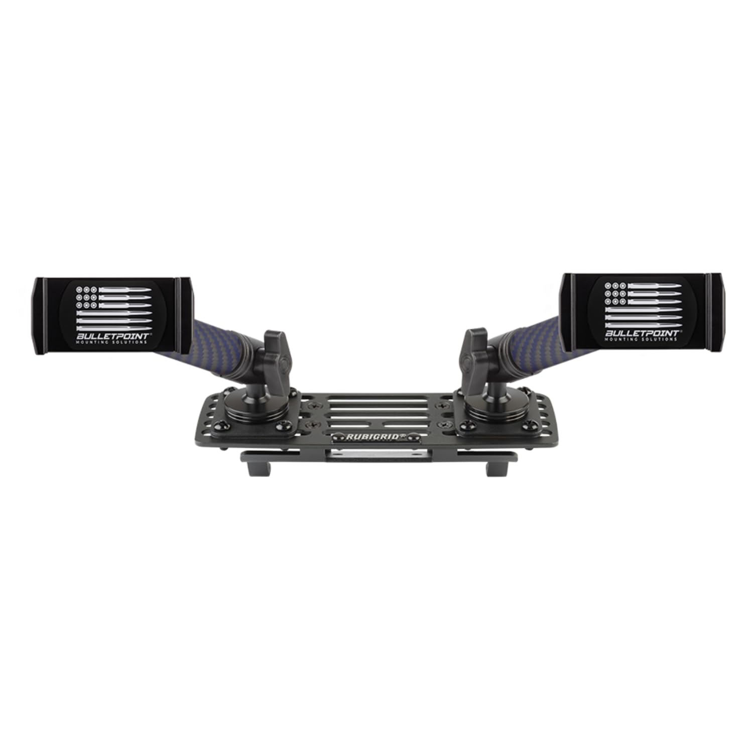 Bulletpoint Mounting Solutions RubiGrid Metal Dash Mount with 2 Phone Holders Bundle Compatible with 2013-2018 RAM Truck 2019