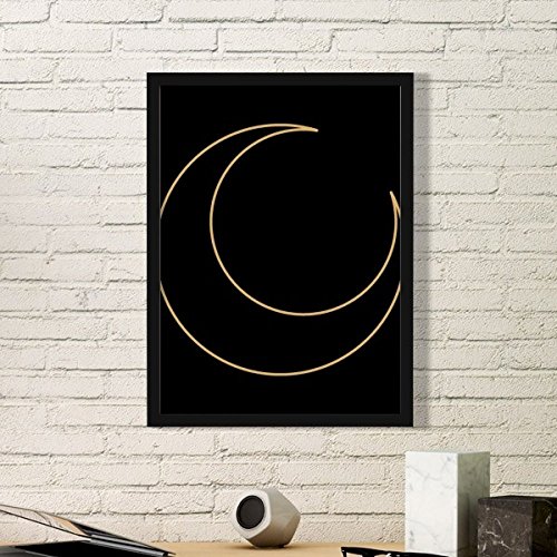 Cadre lune totem art noir idéal comme peinture cadeau
