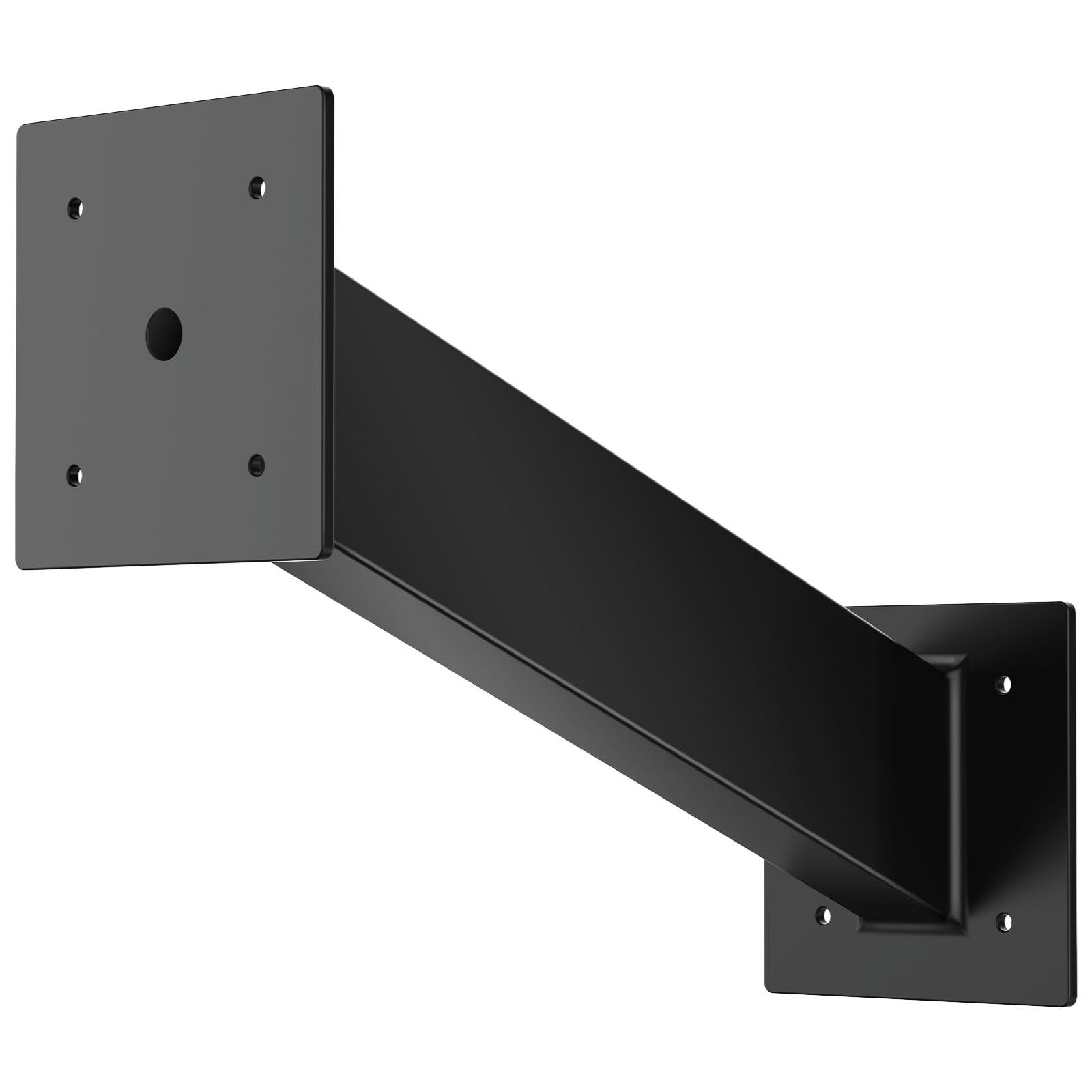 Universal Keypad Mounting Post Bracket, Universal Gooseneck Keypad Pedestal Mount for Automatic Gate Opener Systems Outdoor, Black