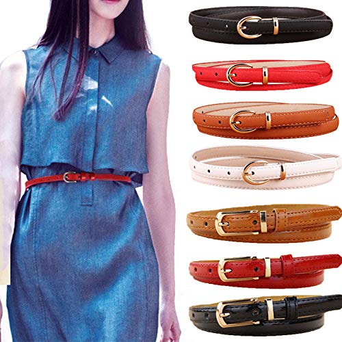 Candy Color Belt Thin Pu Leather Female Waist Belts For