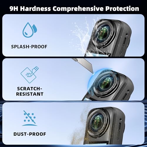 Image of Lens Protector for Insta360 X5, Anti-Reflective Tempered Glass Lens Guard Cover for Insta 360 X5 Accessories, Scratch /Drop /Dust Proof, Wide-Angle Compatible, Twist-Lock Design, 2 pcs