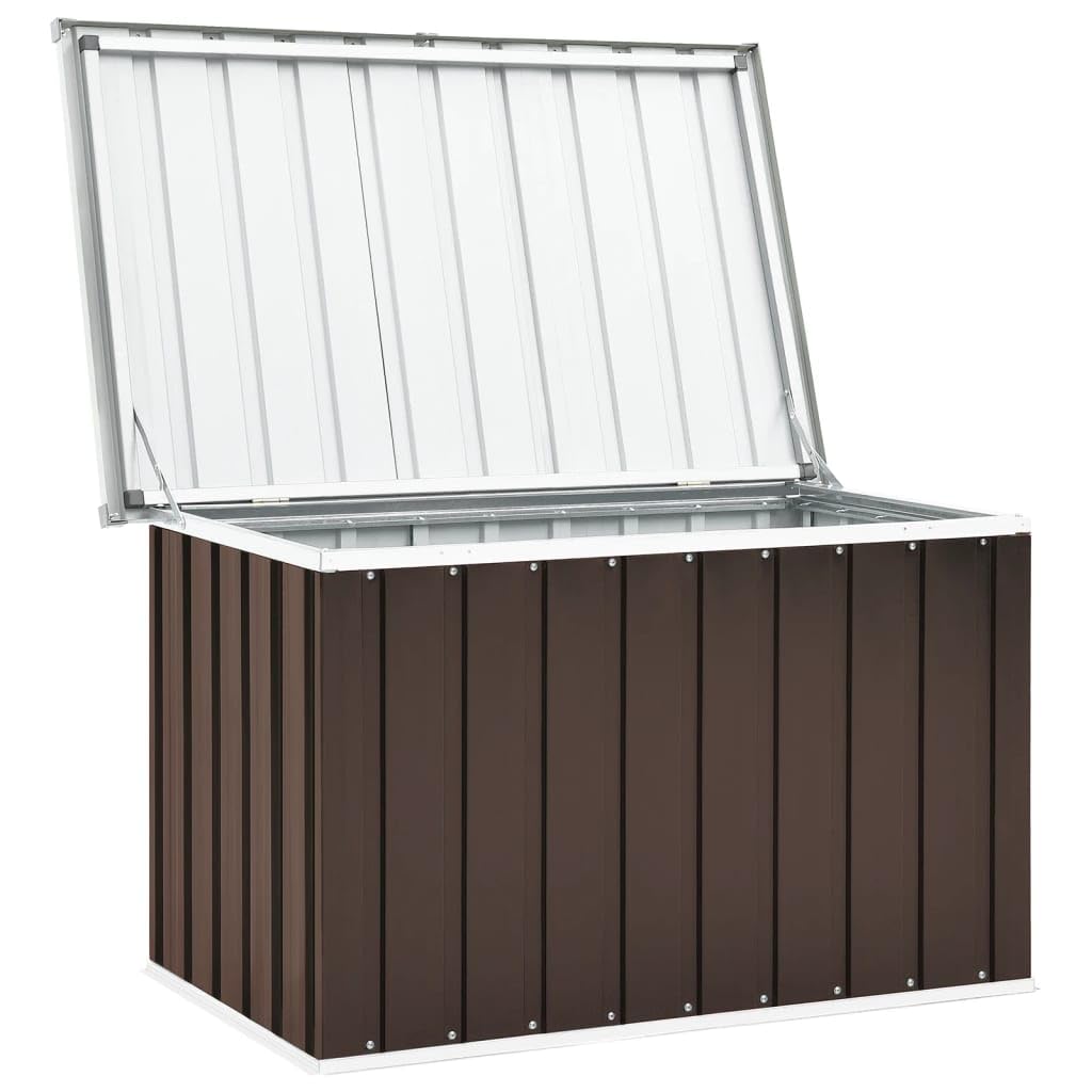 Tomostar Coffre de Jardin Extérieur, Coffre Malle de Rangement Boîte de rangement de jardin Marron 109x67x65 cm