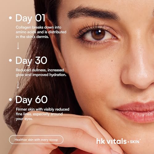 Image of hk vitals Skin Radiance Marine Collagen Supplement, Orange, 7 Sachets (8g Each) | Travel Pack | Vitamin C, E, Sodium Hyaluronate for Healthy Skin, Hair & Nails