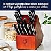 HENCKELS Solution Razor-Sharp 15-pc Knife Set, Chef Knife, Bread Knife, Steak Knife, German Engineered Informed by 100+ Years of Mastery, Black/Stainless Steel