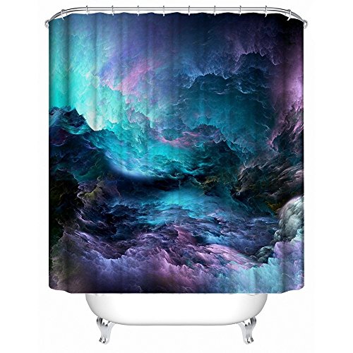 Beautiful Misunderstanding Abstract Colorful Clouds In A Wallpaper Unique 100% Polyester Shower Curtain Bath Curtain 72X72 Inch