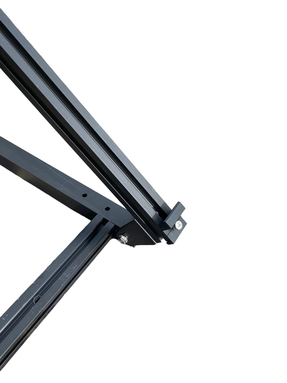 ProfilSun Easy - Kit de soporte completo independiente y regulable para paneles solares de aluminio negro