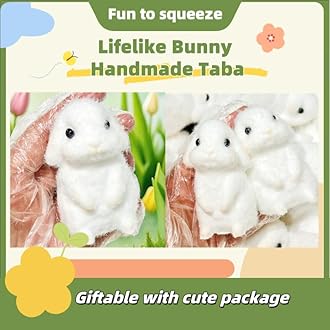 Handmade Taba Squishy Ultra Soft Squishy Fidget Toys Silicone Squeeze Toy for Kids & Adults ( Bunny )