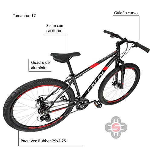 Bicicleta Supra Aro 29 Tamanho 17 Cinza 21 Velocidades A19
