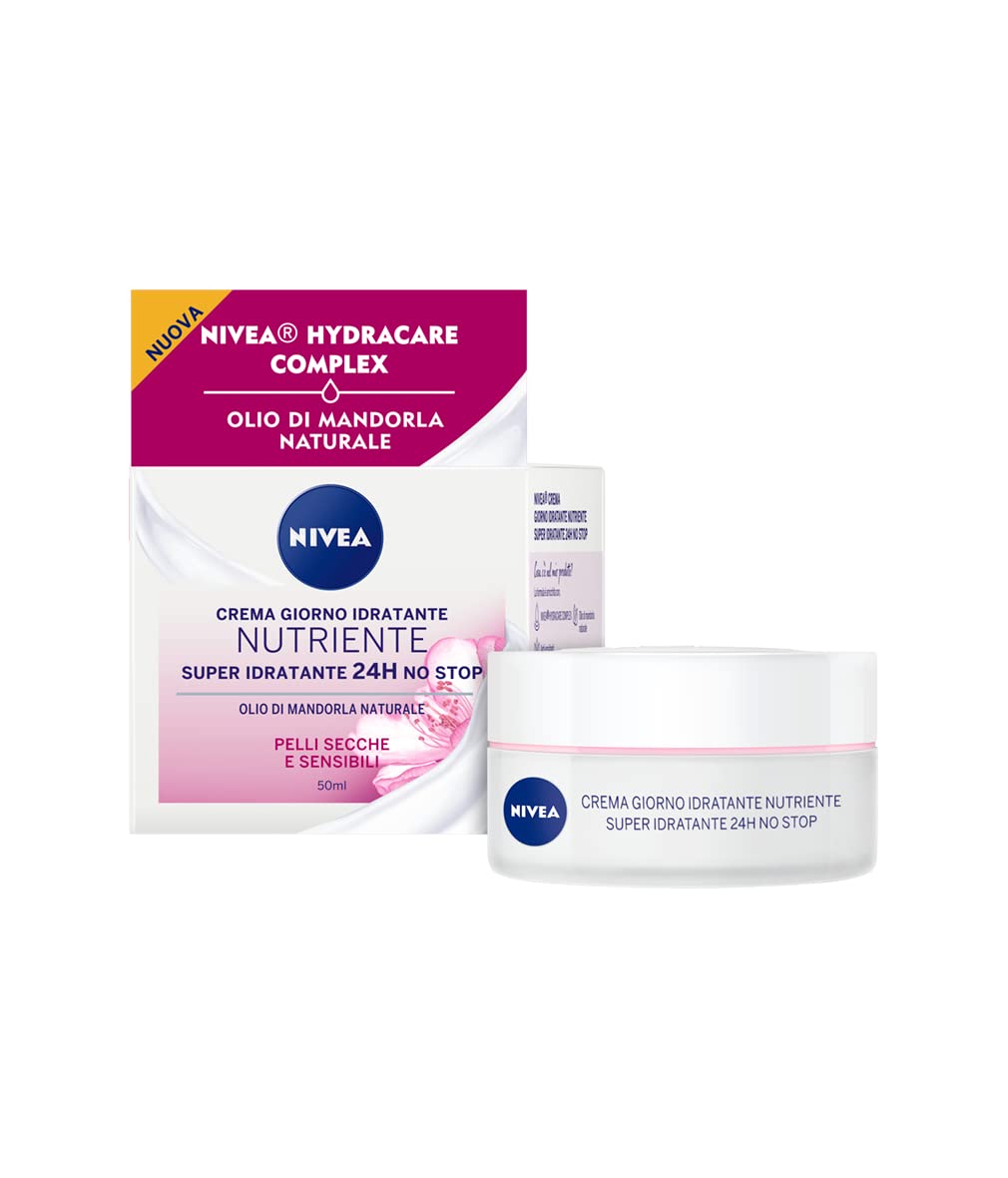 Nivea Essentials Super Feuchtigkeitsspendende 24H pflegende Tagescreme für trockene und empfindliche Haut, 50 ml