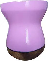 Cuia de Madeira Artesanal para Chimarrão, Rosa e Imbuia, Base em Madeira, 10x13cm, Acabamento Brilhante, Design Tradicional Gaúcho