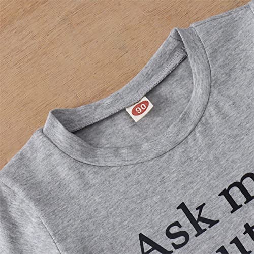 Image of MODNTOGA Baby Ask me About My moo Cow, Toddler Kids Baby Boys T-Shirt Short /Long Sleeve Tops Tees