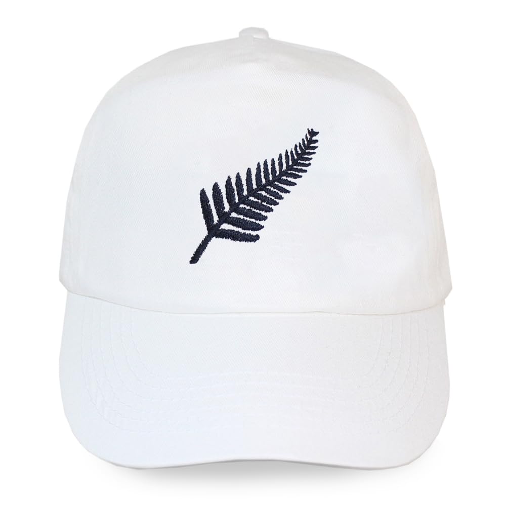 TeddyT's Men's New Zealand Fern White Baseball Cap Hat