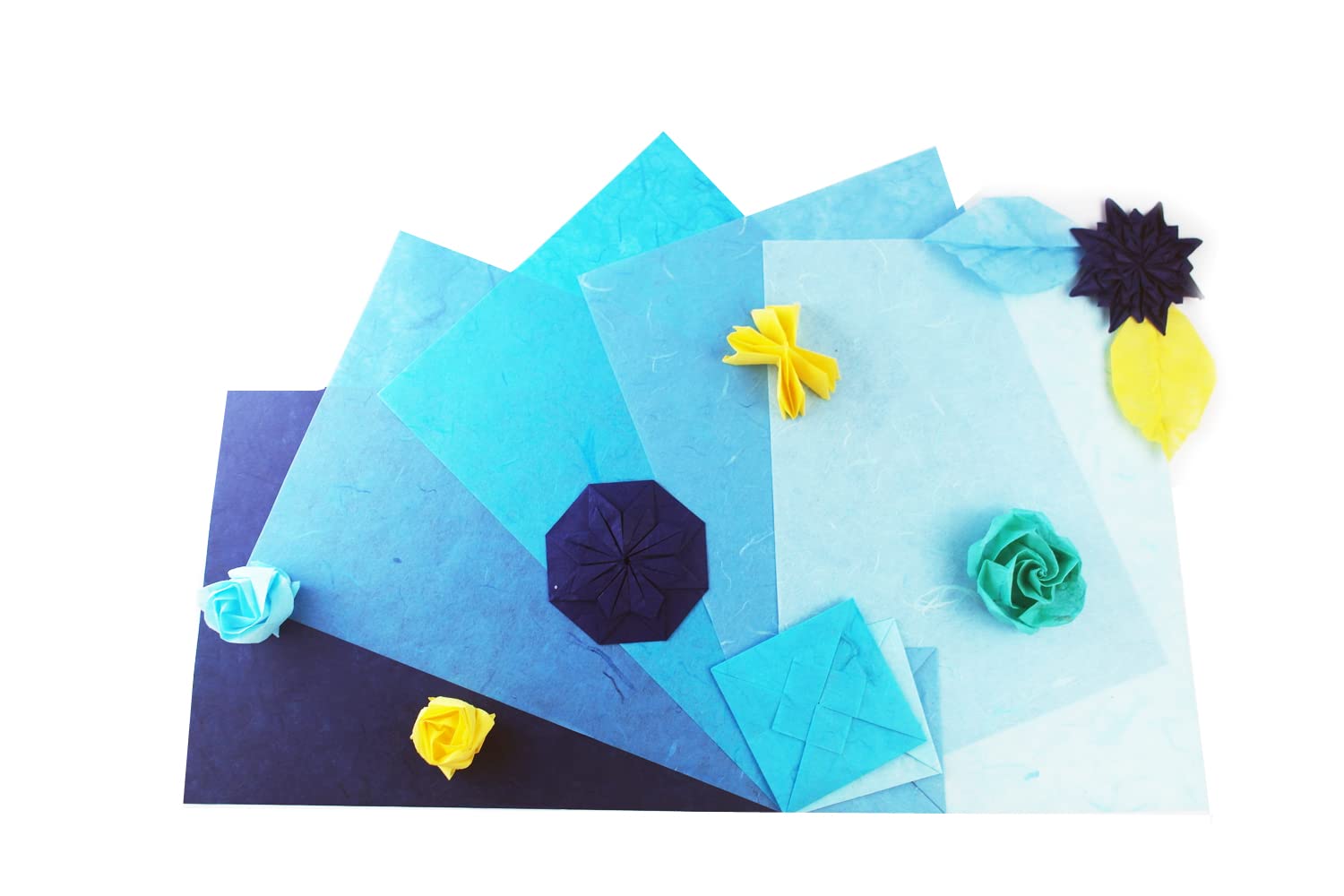 Acidea Lot de 50 feuilles de papier de mûrier naturel, 30 x 40 cm, fait à la main, papier washi