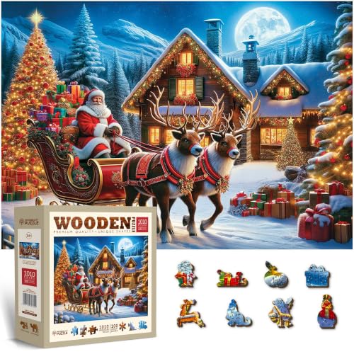 WOODEN.CITY Santa Claus is Comin’ Holzpuzzle für Erwachsene, 1000 Teile – Ansicht 1