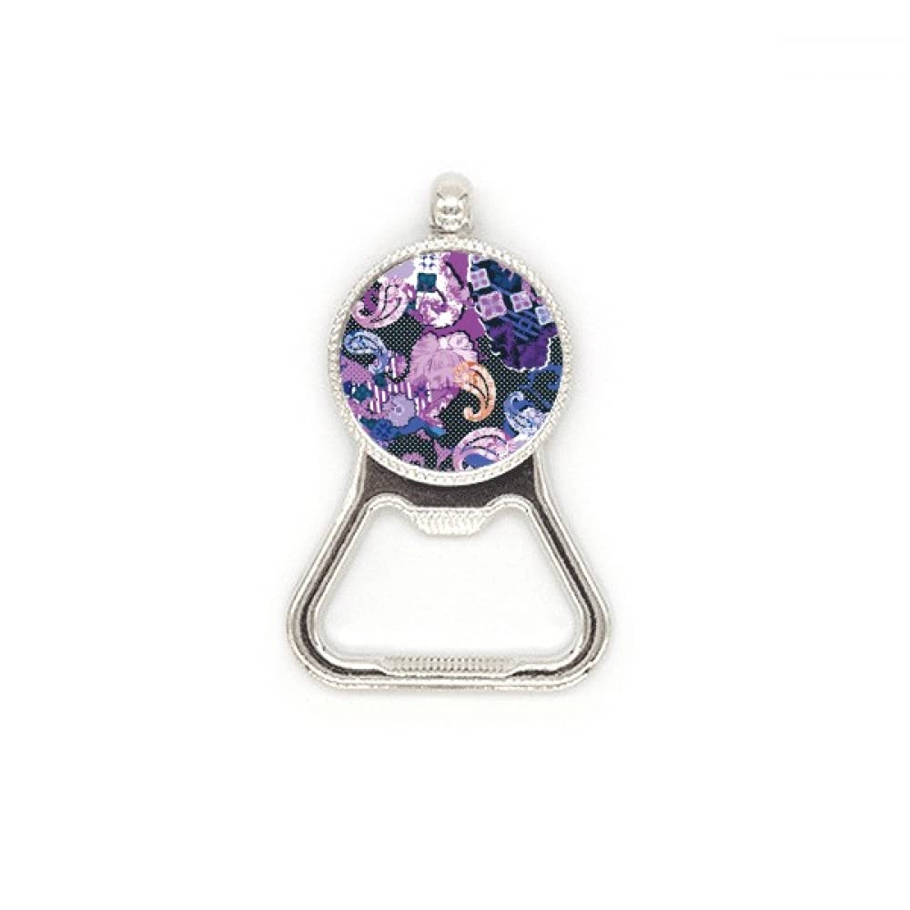 Décapsuleur en acier inoxydable durable orné d'une fleur violette
