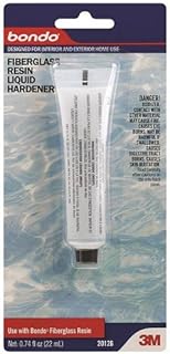 Bondo Fiberglass Resin Liquid Hardener, Designed For Interior & Exterior Use, 0.74 Fl oz, 1 tube