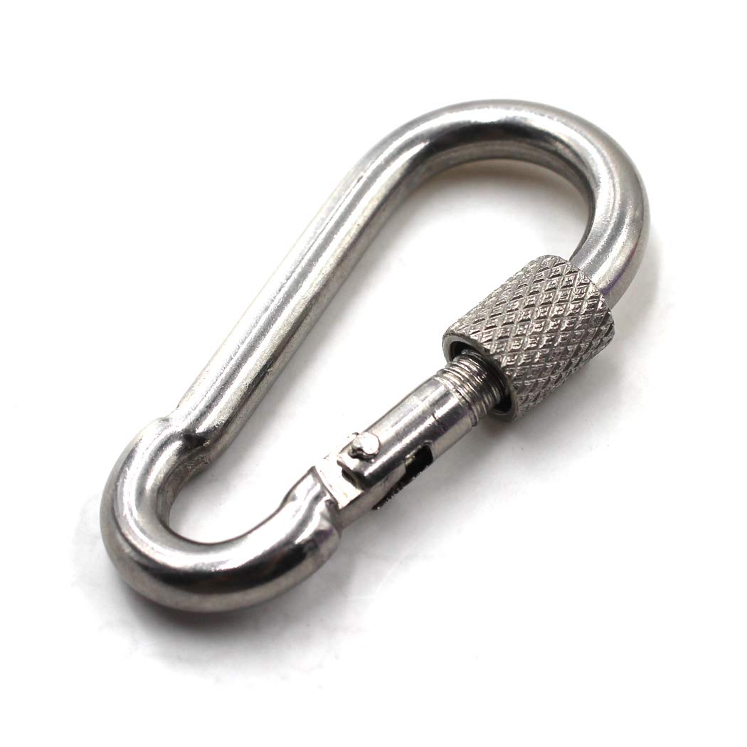 Carabiner with screw cap, 304 stainless steel, climbing carabiner hook