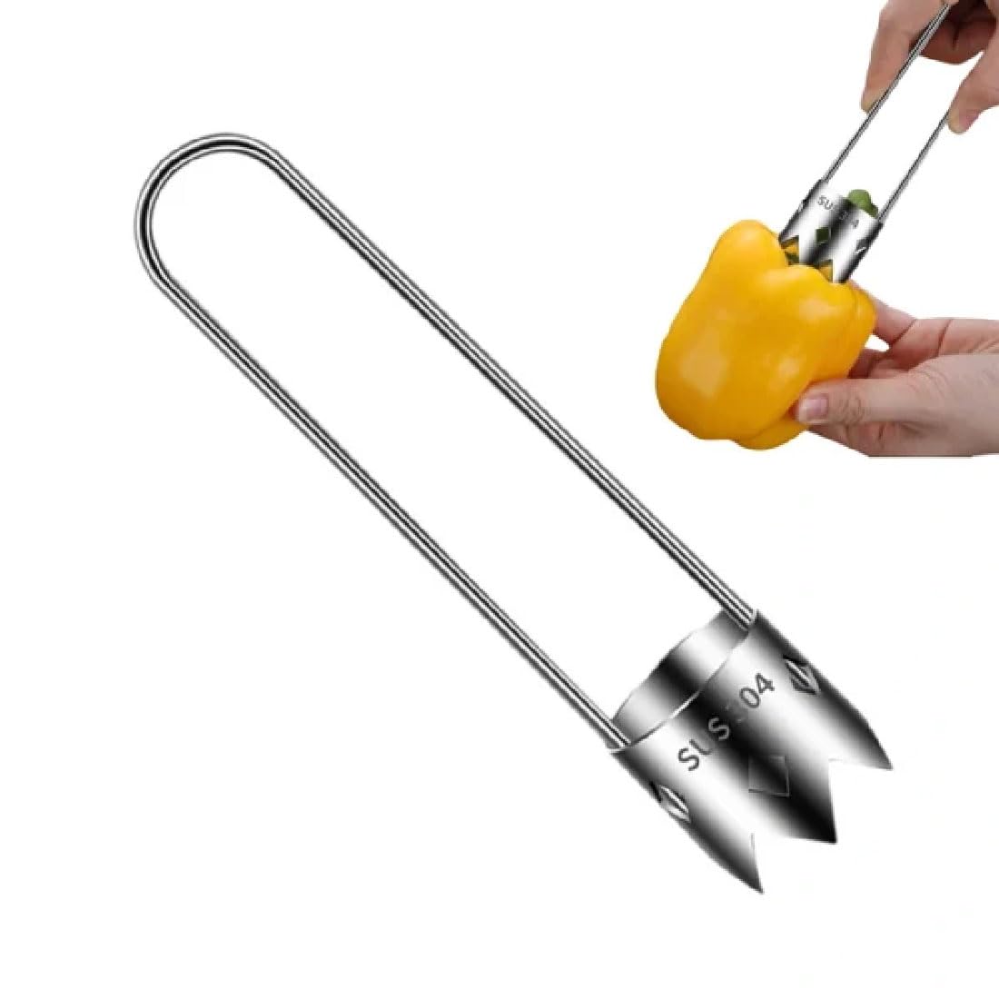 Fruit Corer Tool,Fruit Corer Tool,Fruit and Vegetable Corer Tool,Apple Corer Remover,Pepper Seed Corer Remover,Multi-Function Stainless Corer and Pitter Remover for Apple,Pear,Chili,Cucumber (1PC)