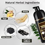 Cosmpro Dark Brown Natural Hair Dye Shampoo 3 in 1, 16.9 Fl Oz/500 ML, Semi-Permanent Gray Hair Coverage, Unisex, Natural Ingredients, - Image 4