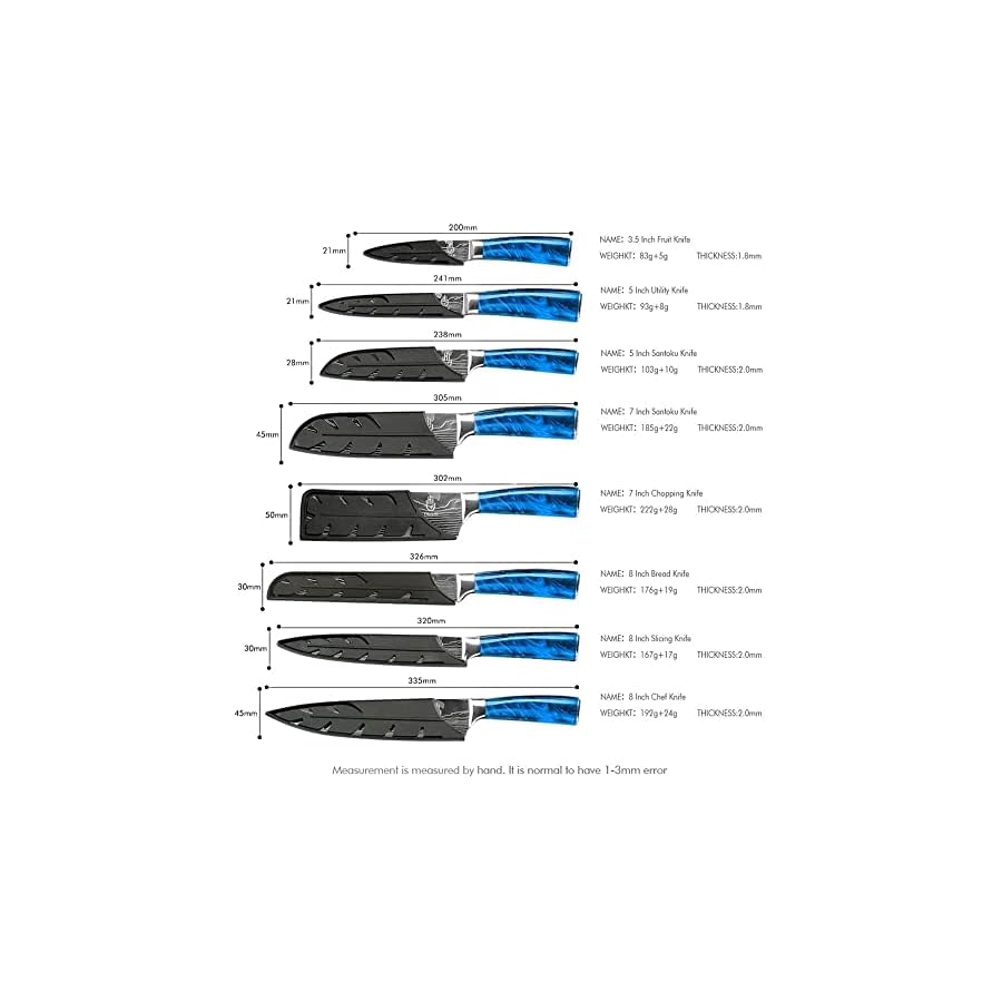 FULLHI-Knife-Set-14pcs-Japanese-Knife-Set-Multiple-Colour-Premium-German-Stainless-Steel-Kitchen-Knife-Set FULLHI Knife Set, 14pcs Japanese Knife Set, Multiple Colour Premium German Stainless Steel Kitchen Knife Set