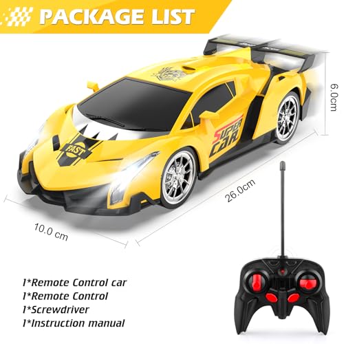 Coche Teledirigido para Niños, Escala 1/18 Coches de Carreras Alta Velocidad Juguetes Niños 3 4 5 6 7 8 9 10 Años Juego al Aire Libre Interior Drift RC Car con Luces Regalo Cumpleaños Niño Niña - imagen 6