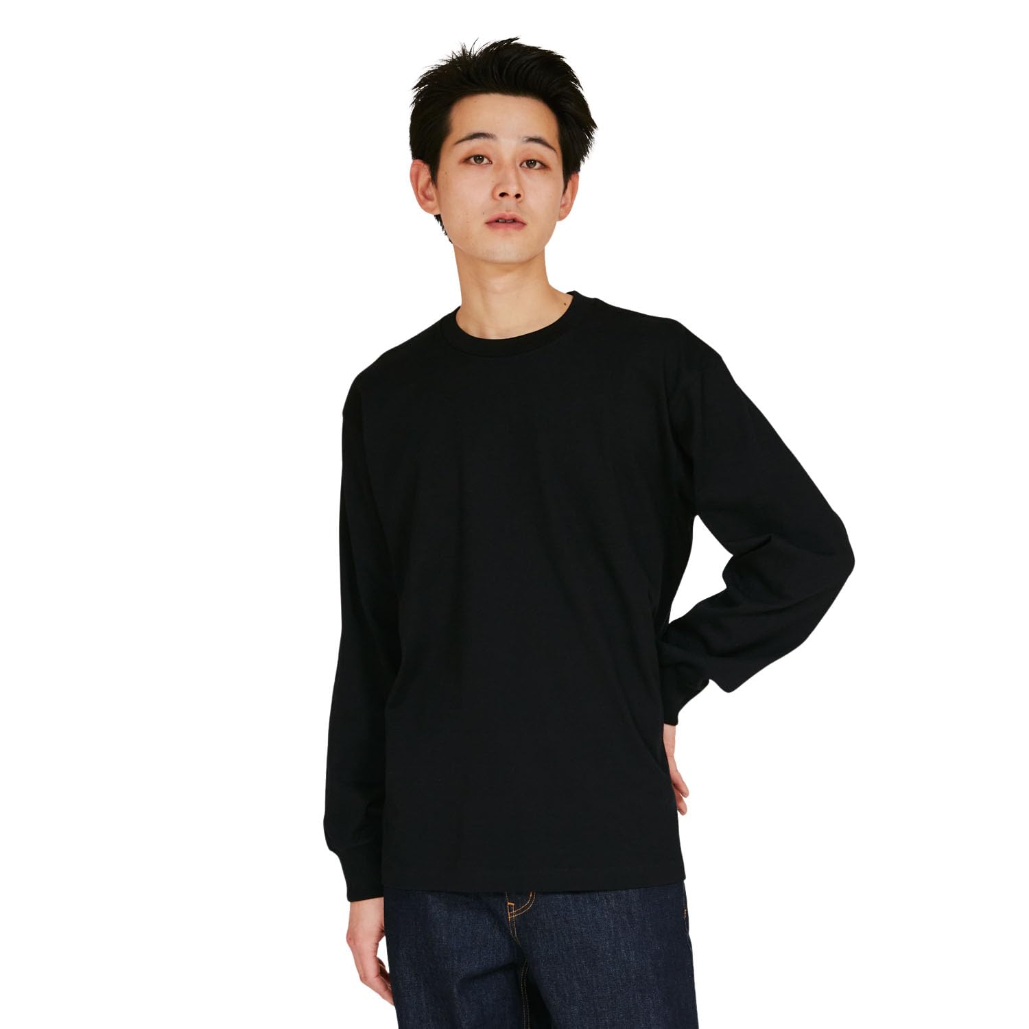 Amazon | 長袖Tシャツ 綿100％ THE BEST OF BLACK-T 1P Hanes T-SHIRTS 