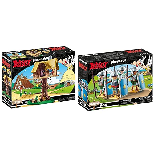 PLAYMOBIL Asterix 71016 Asurancetúrix con casa del árbol, Juguetes para niños a Partir de 5 años & Asterix 70934 Tropa Romana, Juguetes para niños a Partir de 5 años