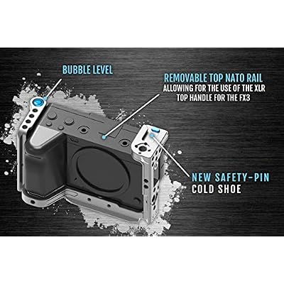 KONDOR BLUE| Cage Only for Sony FX3/FX30 Cage | Multiple Mounting Optons, NATO Rails, Safety Pin Cold Shoe, Built-in Hex Tools, Modular Design for Professional Workflows | Space Gray