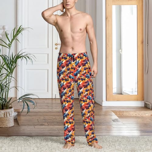 Mens Pajama Pants Bottoms With Pockets- Off Road Racing Car Suv Soft Mens Pj Pants, Comfy Men Lounge Pants2