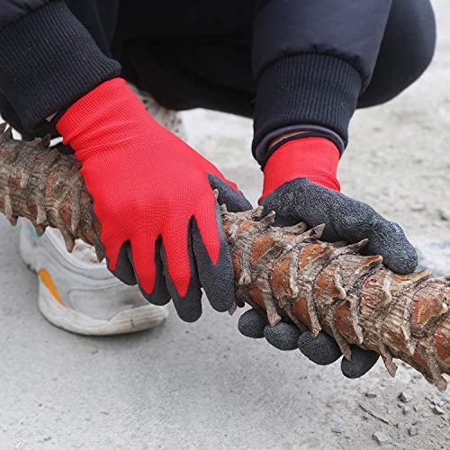 GAVOROHANS 3 Paar Gartenhandschuhe überlegene Griff-Arbeitshandschuhe langlebig bequem atmungsaktiv Mehrzweck für Gartenbau, Logistik, Lagerung, Landschaft