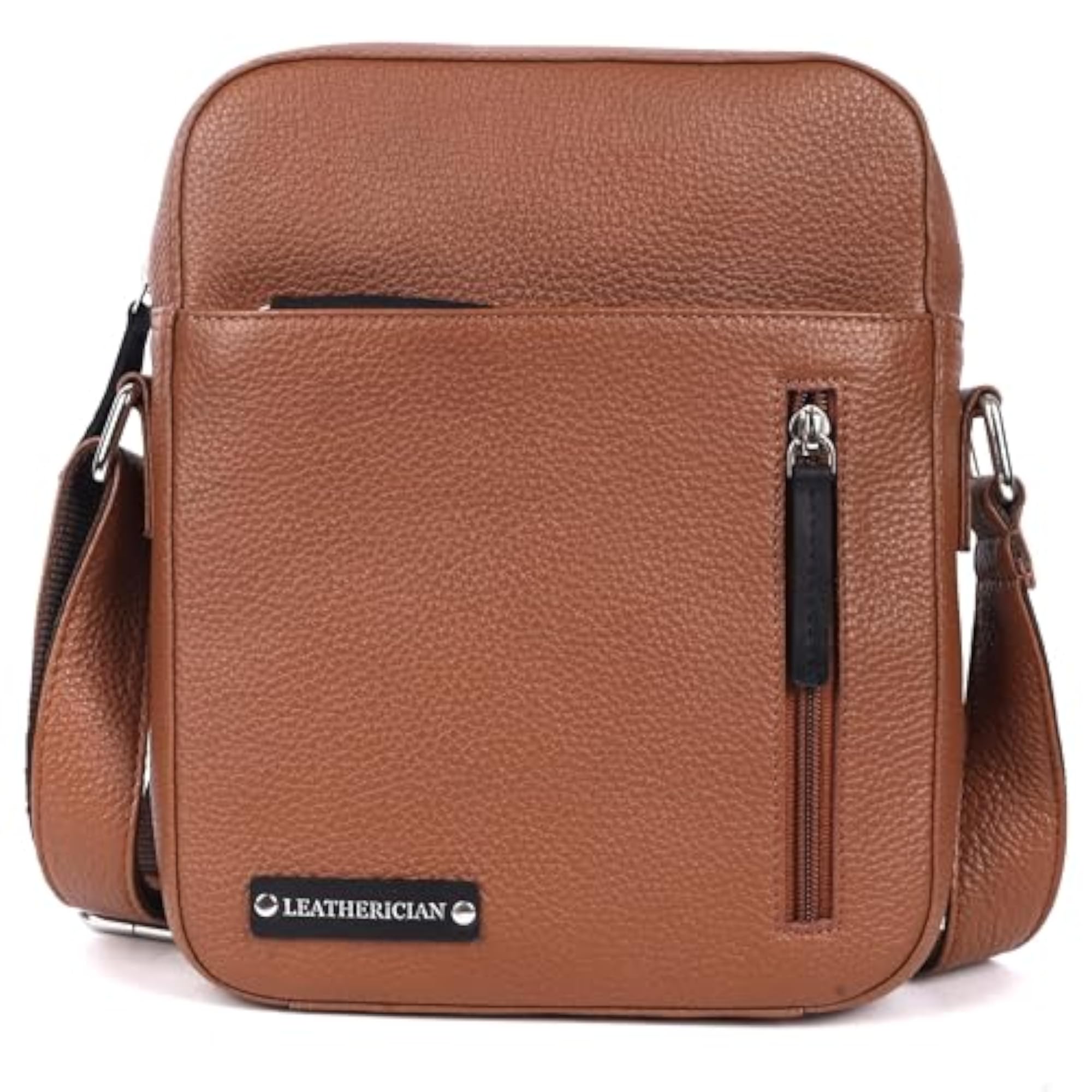 Leather Sling Messenger Bag for Men