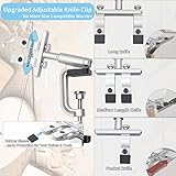 CWOVRS Knife Sharpeners Professional, RX-009 Knife Sharpening System, 360° Flip Rotation, Fixed-Angle & Adjustable Knife-Clip, Chef Knife Sharpening Kit, 4 Diamond Stones+2 Water Stones+Polishing Kit - Image 6
