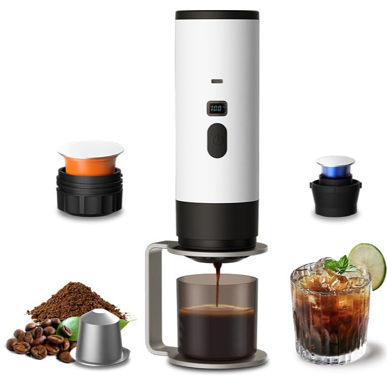 Cafetera Espresso Portátil 3 en 1 con Batería 7800mAh 90 mL