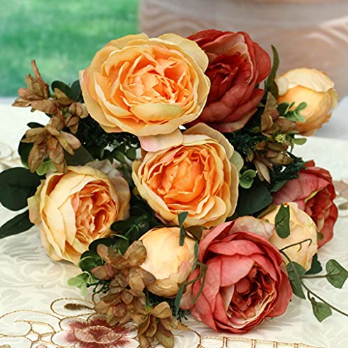 Fleurs artificielles JFDBGU : ensemble bouquet pour table de salon - 2
