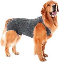 MY PET BRASIL Roupa Cirúrgica Para Cachorros N.07 Pós-Cirurgia Pós-Operatório Roupa Para Cães Auxilia Na Recuperação Segura Macia E Confortável Cinza