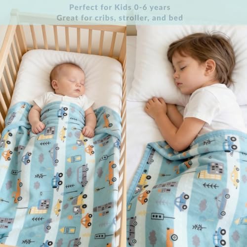 Image of Florida All Season AC Baby Blanket Swaddler Wrapper Flannel Soft and Comfortable for 0-5 Years Babies with Adorable Prints and Designs (Sky Blue Car)