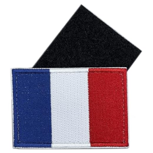Patch Militaire Français avec Velkro - 100% Ecusson Militaire - Ecusson France - Patchs pour Sacs à Dos - Patch France 75 x 50 mm (Drapeau)