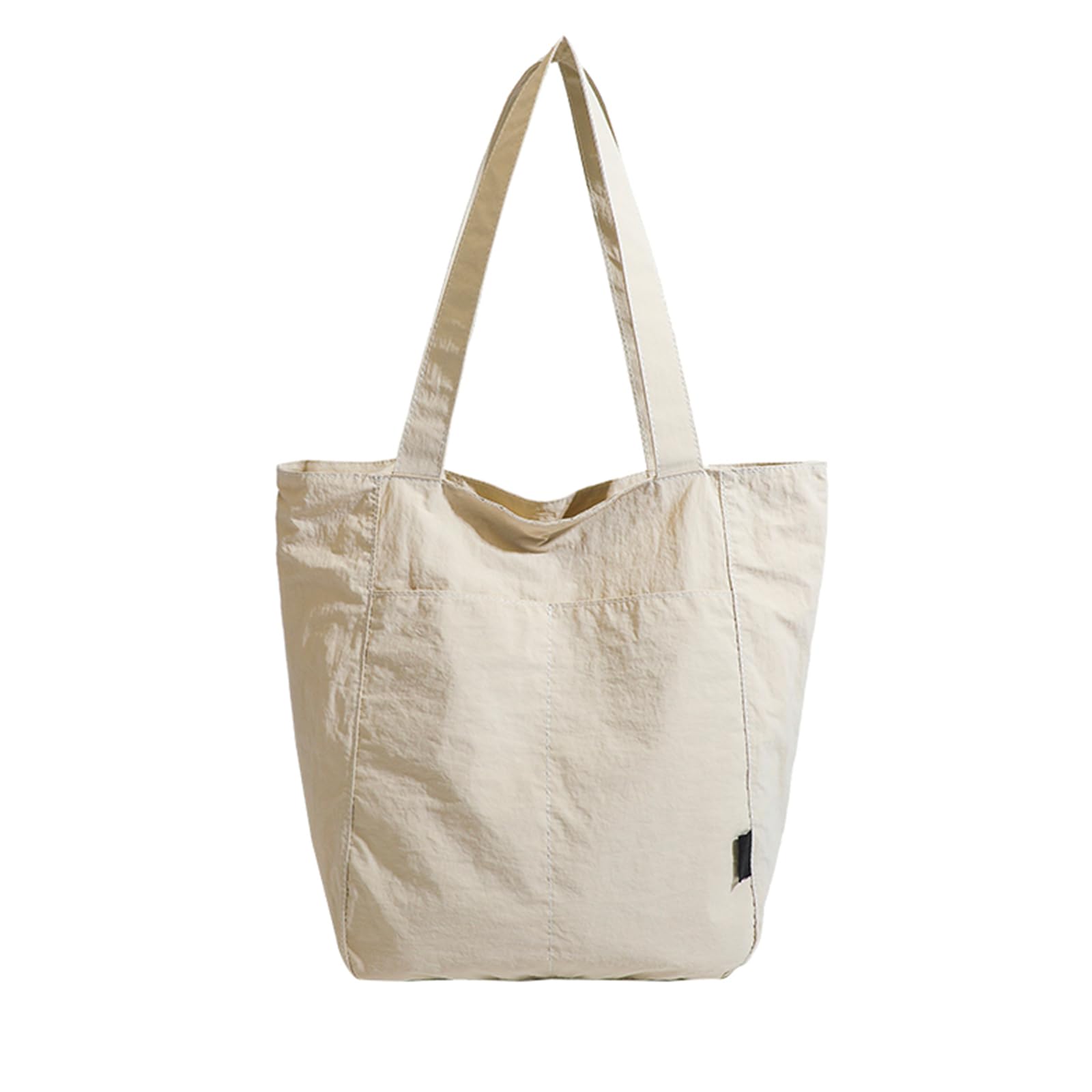 Barsine Tote Bag for Women Men Tote Purses and Handbags Lightweight Nylon Shoulder Bag for Work Travel Gym Yoga Dance, White