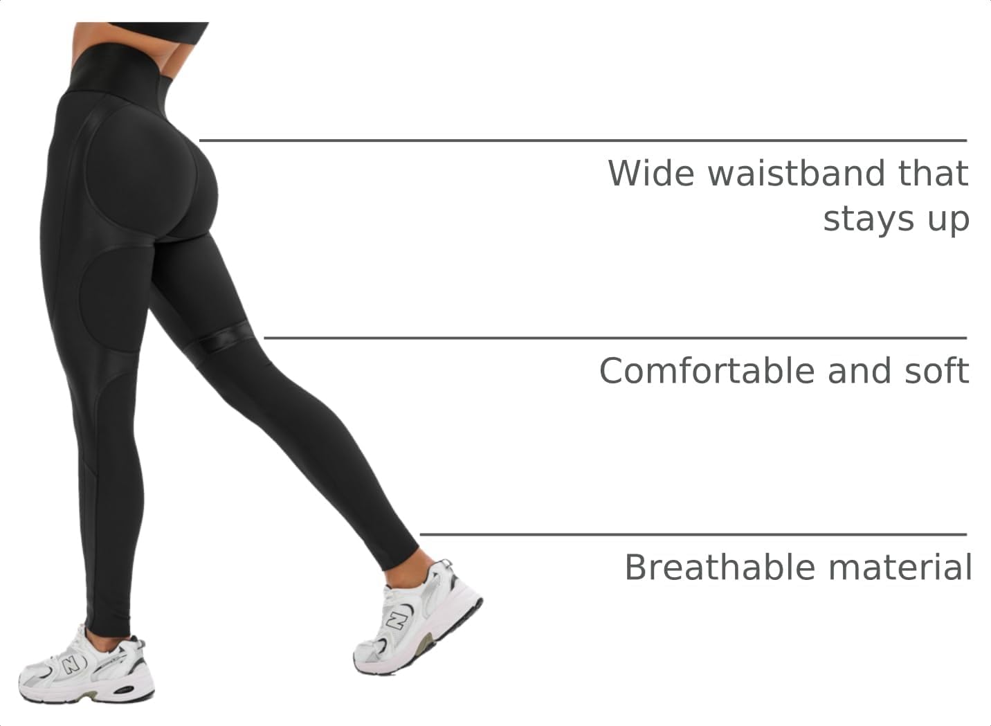 Bona Fide High Waisted Tummy Control Leggings for Women - Butt Lifting image 4