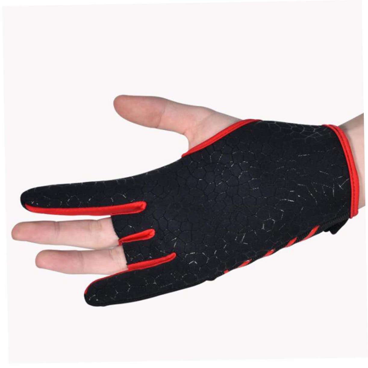 Hemoton 1Pair Professional Silicone Slip Bowling Gloves Breathable Sports Gloves for Enhanced Grip XL Red for Bowling Enthusiasts and Competitive Play